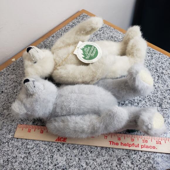 VTG 1993 Mary Meyer Old Fashioned Jointed Green Mountain‎ Teddy Bears Lot of 2 - Picture 10 of 11